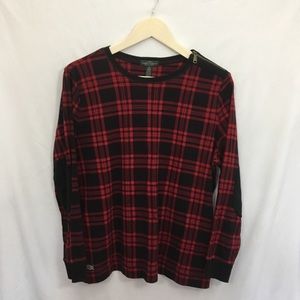 LRL Ralph Lauren red lumberjack plaid top 1X